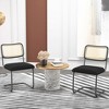NicBex Leather Dining Chairs with High-Density Sponge,Rattan Armless Chairs for Kitchen,Living Room - 2 of 4