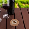 Unique Bargains Bottle Opener Magnetic Acacia-Wood Round Magnet Wood Brown 2.56"x0.51" 1 Pcs - 2 of 4