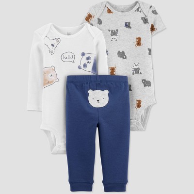 Carter s Just One You Baby Boys Panda Bear Top Bottom Set Blue Target