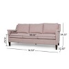 Dupont Contemporary 3 Seater Fabric Sofa - Christopher Knight Home - 3 of 4