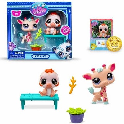 Littlest Pet Shop Pet Pairs Zoo Pals Giraffe & Sloth 2-Pack Mini Figures, Ages 4+