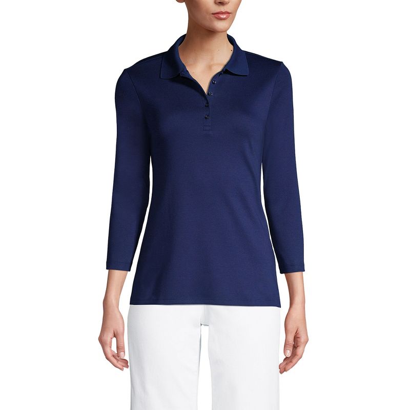 Lands' End Women's Tall Supima Cotton Polo, 1 of 3