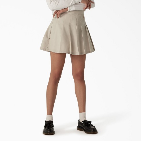 Dickies Women's Twill Pleated Skirt, Stone (st), : Target