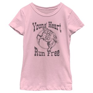 Girl's Lost Gods Young Heart Run Free T-Shirt - 1 of 4