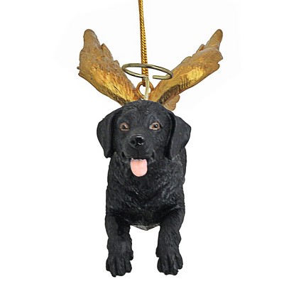 Golden Winged Pug Angel Holiday Ornament