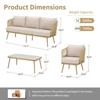 Outdoor Patio Furniture Set All Weather Wicker Conversation Set - 4 of 4