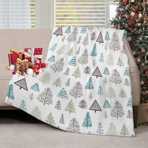 Lomsoe Christmas Throw Blanket Candy Cane Flannel Throw Blanket Super Soft Warm Bed Blanket Christmas Holiday Decor. - 1 of 4