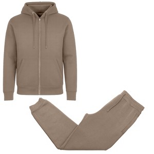 Blu Rock Men's Fleece Lined  Full-Zip Hoodie and Fleece Jogger Sweatpants With Zipper Side Pockets Matching Set - 1 of 3