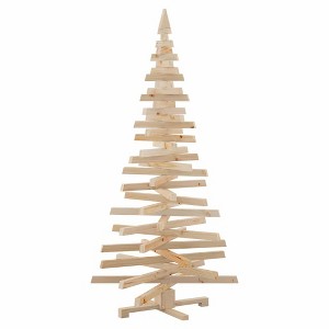vidaXL Christmas Trees with Stand Natural 70.9" Solid pine wood - 1 of 4