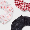 Girls' 3pk Gingham and Cherry Hair Twisters - art class™ Red: Fashion Elastic for All Hair Types, Ages 10-12, Polyester - 3 of 3