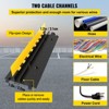 VEVOR 5-Set Rubber Cable Guard, Dual-Channel, Durable 66,000 lbs Capacity, Wire & Hose Protection Speed Bump for Driveways, Black&Yellow - 4 of 4