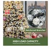 6ft/7.5ft/9ft Pre-lit Snow Flocked Christmas Tree with Remote, Hinged Pine Christmas Tree and Foldable Base for Home, Party Decoration - 3 of 4