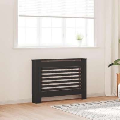 vidaXL Radiator Cover Black 44.1"x7.5"x32.1" MDF