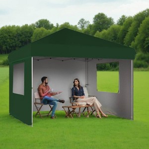GustoWave 10x10 Ft Pop Up Canopy with 4 Sidewalls for Deck, Garden - 1 of 4