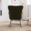 Teddy Upholstered Glider Rocking Accent Chair with High Backrest for Living Room, Bedroom, Offices - 4 of 4