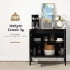 LIKEPAY Rattan Buffet 2-Door Storage Sideboard Cabinet with Adjustable Legs - 4 of 4