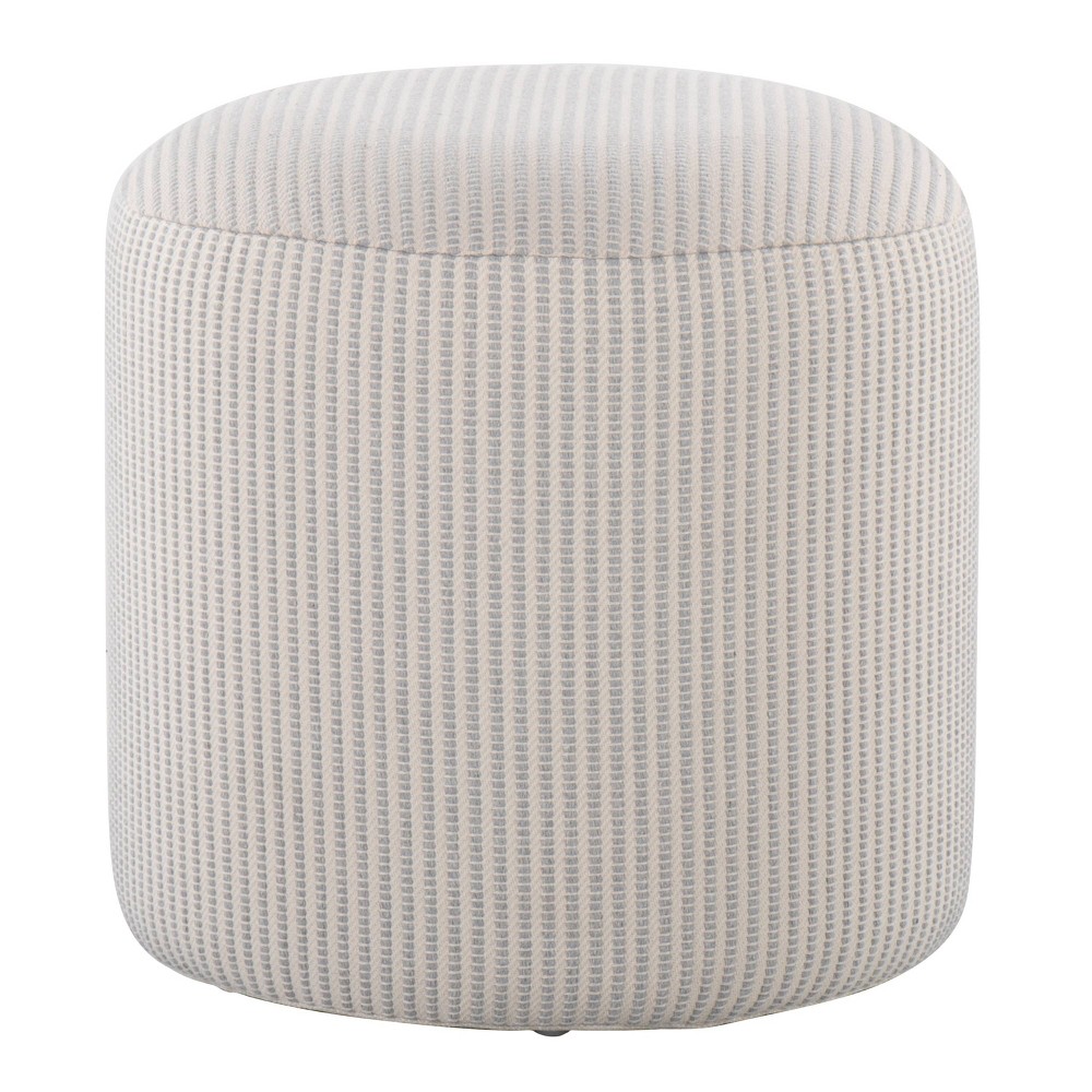 Photos - Pouffe / Bench Round Pouf Knitted Gray - LumiSource
