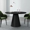 CENGHU Round Dining Table, Modern High Gloss Minimalist Round Dining Table, Kitchen Table for Dining Room, Kitchen, Living Room - 3 of 4
