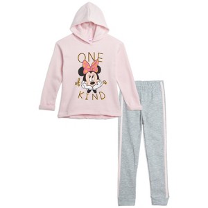 Disney Minnie Mouse Girls Fleece Pullover Hoodie and Pants Outfit Set Toddler - 1 of 4