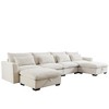 157.5" Corduroy Cloud U-Shaped Modular Sectional Sofa with Deep Seat & 2 Storage Ottomans - 3 of 4