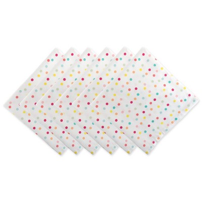 6pk Cotton Polka Dots Napkins - Design Imports