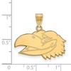 Black Bow Jewelry 14k Yellow Gold Plated Sterling Silver Kansas Jayhawks NCAA Medium Pendant - 2 of 3