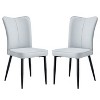 CAVINAS Modern PU Leather Dining Chairs with Foam Cushion and Metal Legs, 6-Piece Side Chair for Dining Room, Living Room - 4 of 4