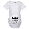 Maternity Peeking Mummy T Shirt Cute Funny Graphic Movie Pregnancy Tee - Crazy Dog Maternity T Shirt - 2 of 4