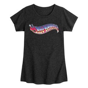Girls' - Hot Wheels - Hot Wheels 80S Logo Fitted Short Sleeve Graphic T-Shirt - 1 of 4