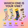 Funny Food Socks for Men and Women 3 Pairs Colorful Novelty Crew Socks Cotton Unisex Fit - 3 of 4