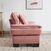 VASIP Corduroy Sofa Sleeper Couch Loveseat Sofa with Pillows for Bedroom,Living Room - 3 of 4