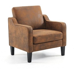 VINGLI Accent Chair for Living Room Chairs Reading Chair Mid Century Modern Chair Soft Chenille Sofa Chair Upholstered Arm Chair Comfy Side Chair - 1 of 4