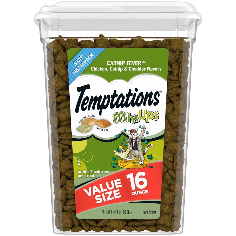 Temptations MixUps Chicken, Catnip and Cheese Flavor Crunchy Adult Cat Treats, 1 of 16