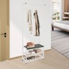 YIYIBYUS 3-in-1 Shoe Rack Shoe Bench, Entryway Coat Shoe Rack with Stool - 2 of 4