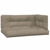 vidaXL Pallet Cushions 3 pcs Taupe Fabric - 2 of 4