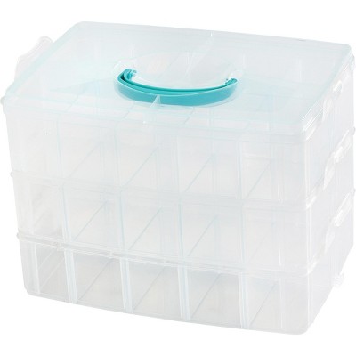 We R 3-Tier Snap Box Translucent Plastic Storage-10.2"X6.6"X7.3" Case