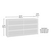 QingMoon Pacific Maple Veneer Dresser, 6 Drawer Double Dresser,  for Bedroom Wooden Dresser and Chest of Drawer - 3 of 4
