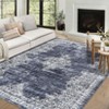 Washable Vintage Printed Rug Non Slip Low Pile Rug Soft Throw Floor Cover Foldable Indoor Carpet for Living Room Bedroom Playroom Nursery - 2 of 4