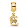 Black Bow Jewelry 14k Yellow Gold Plated Sterling Silver South Carolina Gamecocks NCAA Bead Charm - 3 of 4