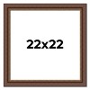 PosterPalooza | Square Traditional Brown Picture Frame - UV Acrylic, Foam Board Backing, Hanging Hardware - 2 of 4