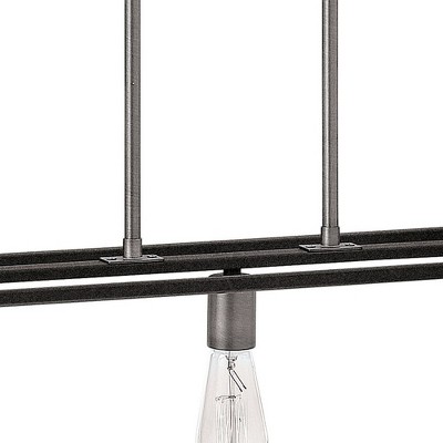 Aged Zinc 5-Light Industrial Cage Chandelier with Vintage Charm