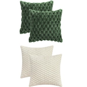 REGALWOVEN 4 Pcs Solid Soft Throw Pillow Covers for Sofa Couch 16" x 16" - 1 of 4