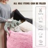Itopfox Stuffed Animal Bean Bag Cover, Fluffy Plush Washable Chair with Side Pocket & Anti-Slip Bottom for Adults Kids Teens - 4 of 4