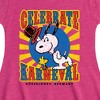 Girls' - Peanuts - Snoopy Celebrate Karneval Fit & Flair Cap Sleeve Dress - 2 of 3