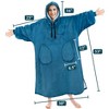 PAVILIA Wearable Blanket Hoodie Adults, Faux Shearling Cozy Oversized Hooded Sweatshirt, Warm Fleece Two Pockets - 4 of 4