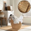 Casafield Large Boat Basket with Handles - Espresso, Water Hyacinth Woven Storage Tote for Blankets, Laundry, Bathroom, Bedroom, Living Room - 2 of 4