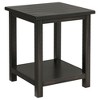 FONTOI End Table with Shelf Modern Square Accent Table Distressed Finish for Living Room Decor and Bedroom, Distressed Black, 20"*20"*24.25" - 3 of 4