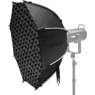Boersma Octagonal Softbox, Quick Release Parabolic Soft Box with Bowens Mount, Diffusers, Grid, Bag Compatible with Aputure 120d Compatible with Godox