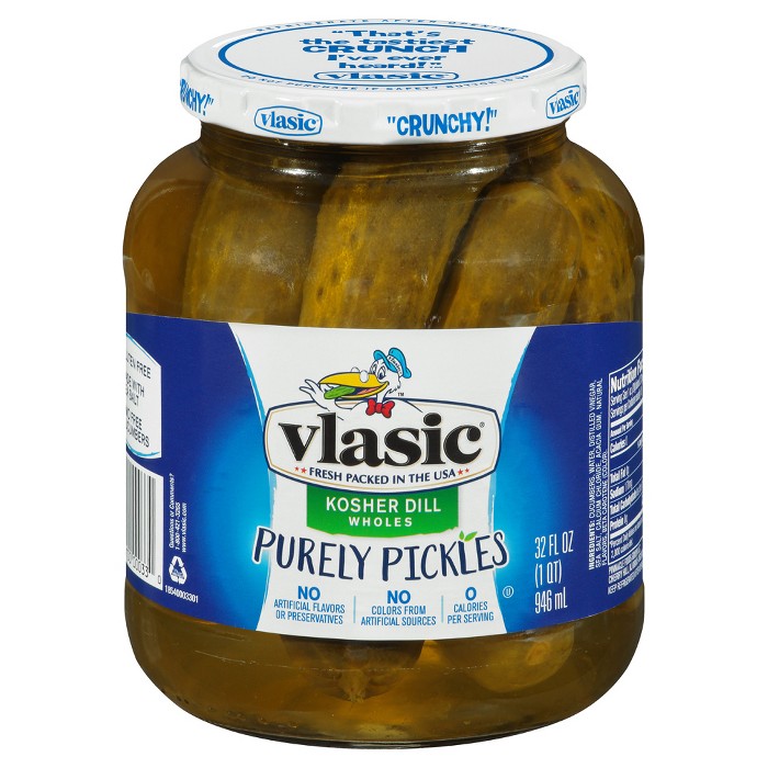 Vlasic® Purely Pickles Kosher Dill Large Wholes 32 Fl Oz Target
