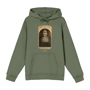 The Nun Scary Demon Face Woman Adult Long Sleeve Hoodie - 1 of 2